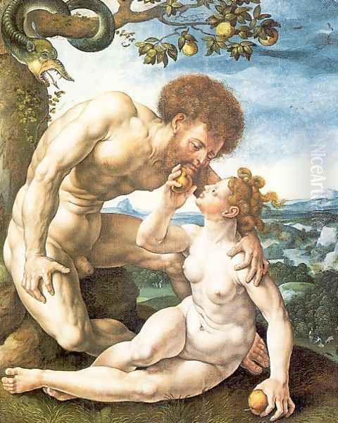 Adam and Eve 1525 2 Oil Painting by Jan Mabuse