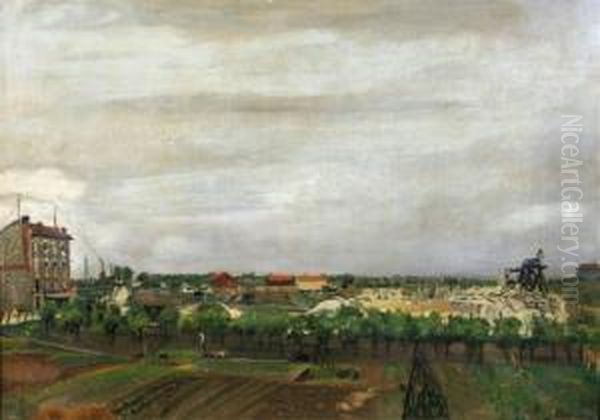 Area Around Sevres Oil Painting by Lucien Adrion