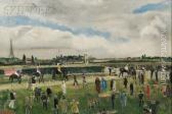 Day At The Races Oil Painting by Lucien Adrion