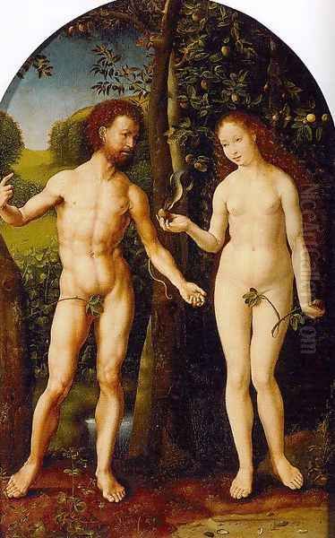 Adam and Eve 1505-07 Oil Painting by Jan Mabuse