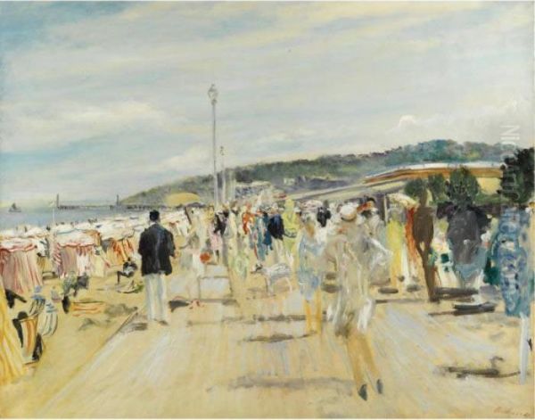 Deauville Oil Painting by Lucien Adrion