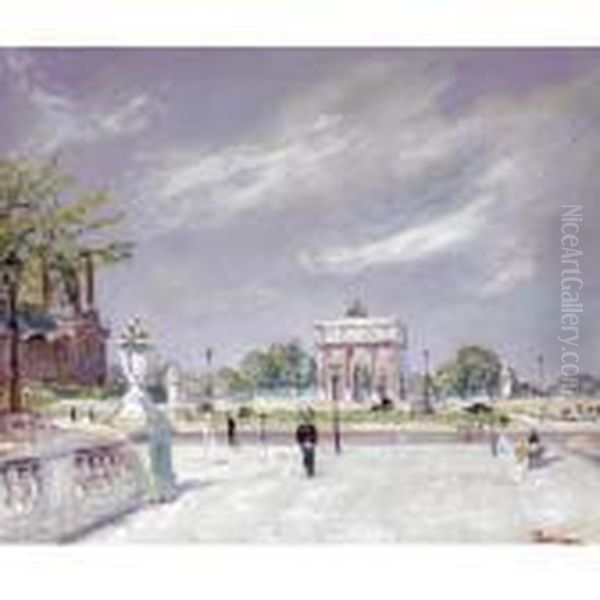 Les Tuileries Oil Painting by Lucien Adrion