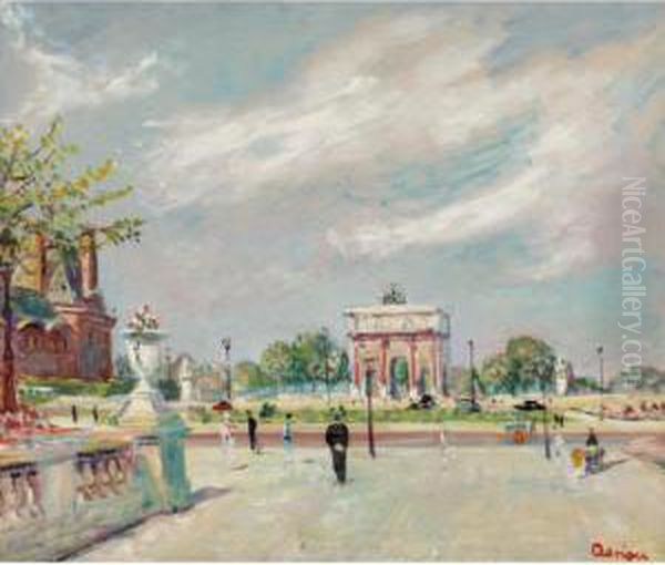 Le Jardin Des Tuileries by Lucien Adrion