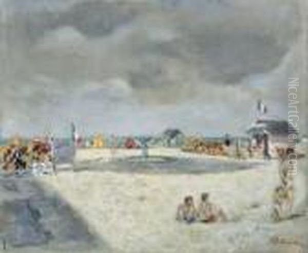 Le Touquet Paris-plage Oil Painting by Lucien Adrion