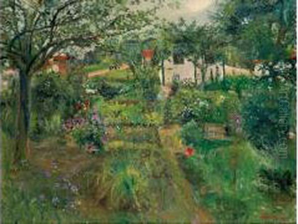 Un Jardin Oil Painting by Lucien Adrion