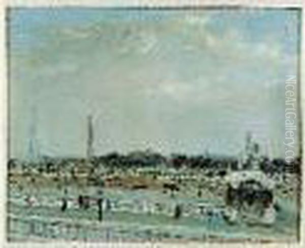 Paris, La Place De La Concorde Oil Painting by Lucien Adrion