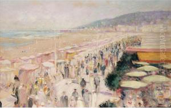 Deauville Oil Painting by Lucien Adrion