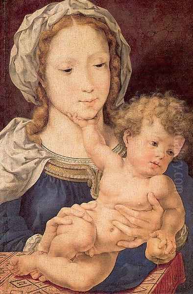 Virgin and Child 1525 Oil Painting by Jan Mabuse