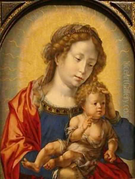 Virgin and Child Oil Painting by Jan Mabuse