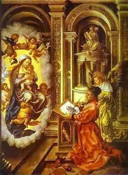 St Lucas Painting Madonna 1520 Oil Painting by Jan Mabuse