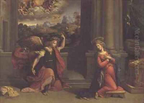 The Annunciation Oil Painting by Garofalo