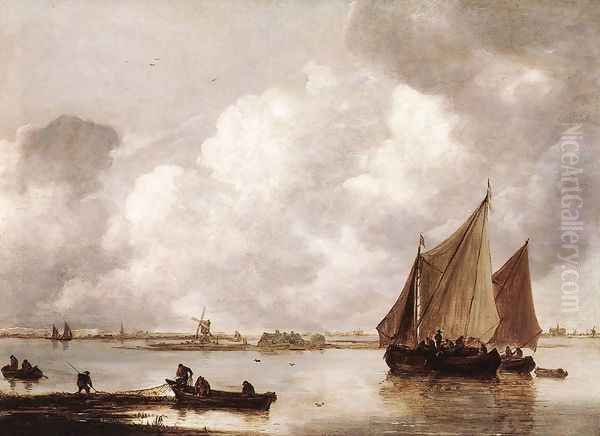 Haarlemer Meer 1656 Oil Painting by Jan van Goyen