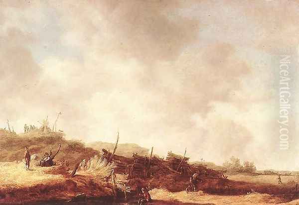 Landscape with Dunes 1630-35 Oil Painting by Jan van Goyen