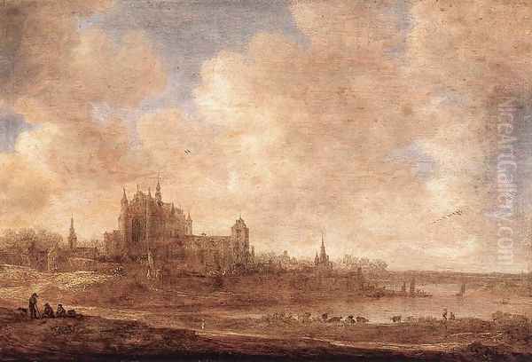 View of Leiden 1643 Oil Painting by Jan van Goyen