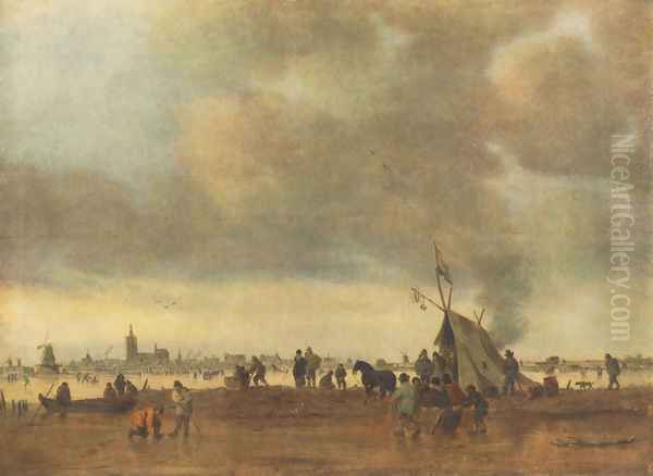 Winter Oil Painting by Jan van Goyen