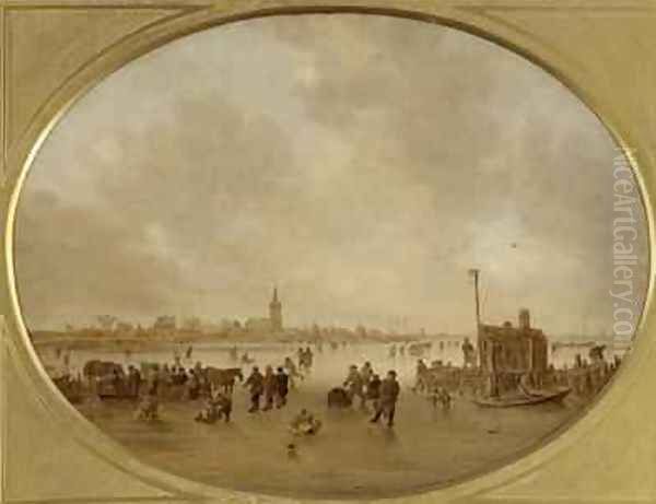 Winter on the River 2 Oil Painting by Jan van Goyen