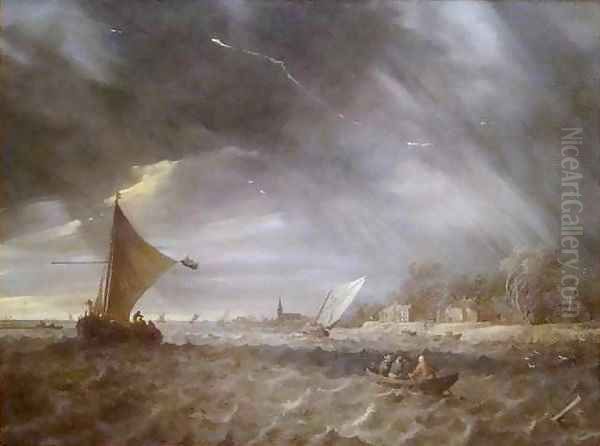 The Thunderstorm Oil Painting by Jan van Goyen