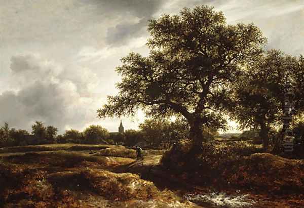 Landscape with a Village in the Distance 1646 Oil Painting by Jan van Goyen