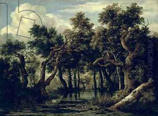 Landscape with an Oak Oil Painting by Jan van Goyen