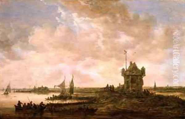 Dutch Landscape Oil Painting by Jan van Goyen