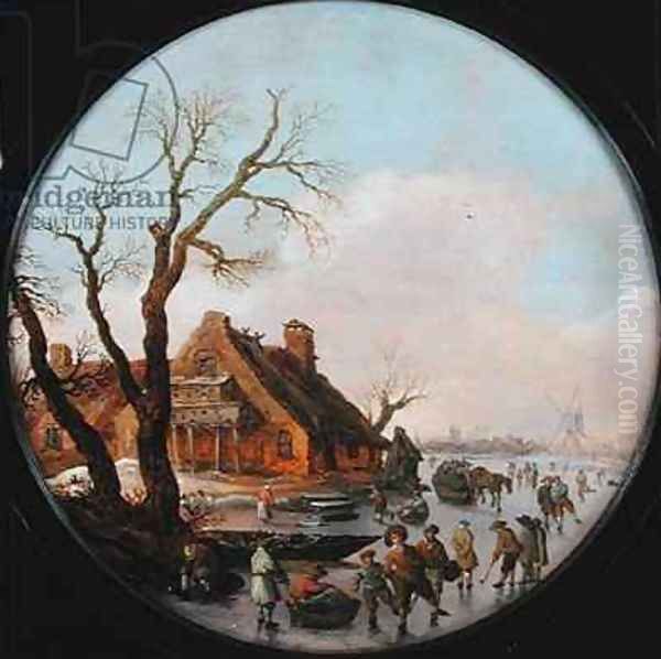 Winter Landscape Oil Painting by Jan van Goyen