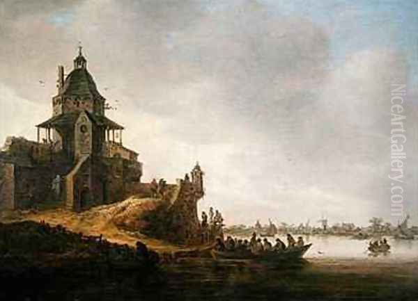 Dordrecht with Rondeel Engelenburg Oil Painting by Jan van Goyen