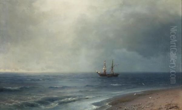 Rantamaisema Oil Painting by Ivan Konstantinovich Aivazovsky