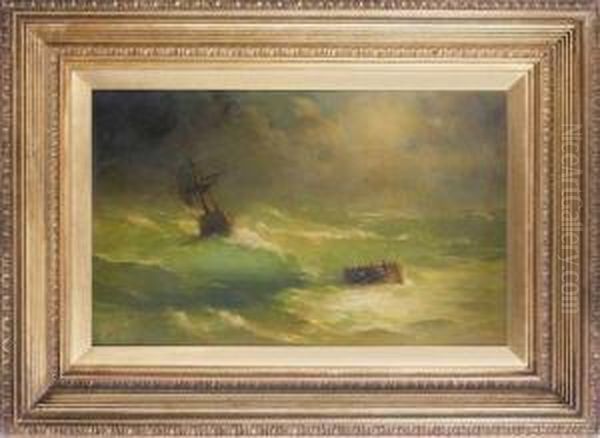 Marine Dans La Tempete Oil Painting by Ivan Konstantinovich Aivazovsky