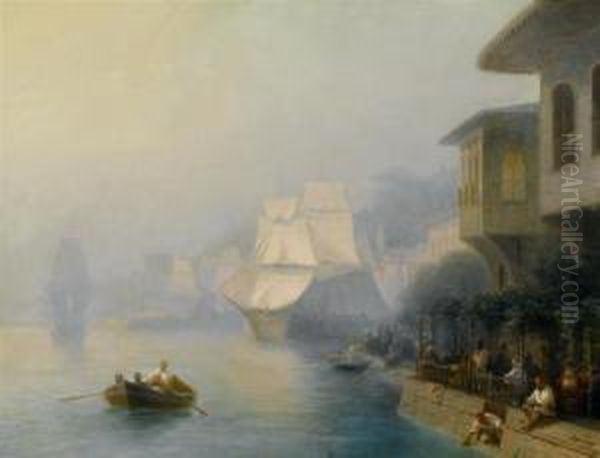 View Over The Bosporus Oil Painting by Ivan Konstantinovich Aivazovsky