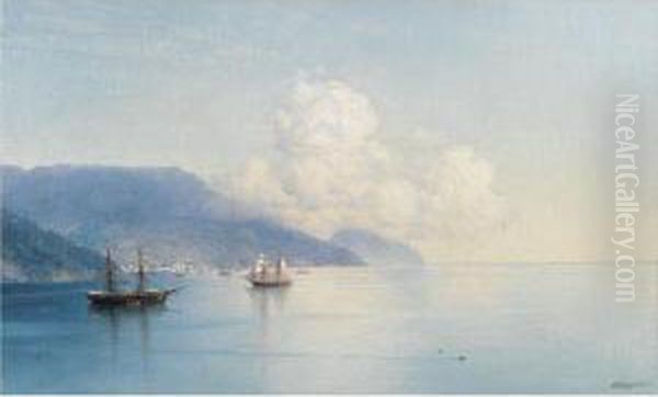 The Bay Of Yalta Oil Painting by Ivan Konstantinovich Aivazovsky