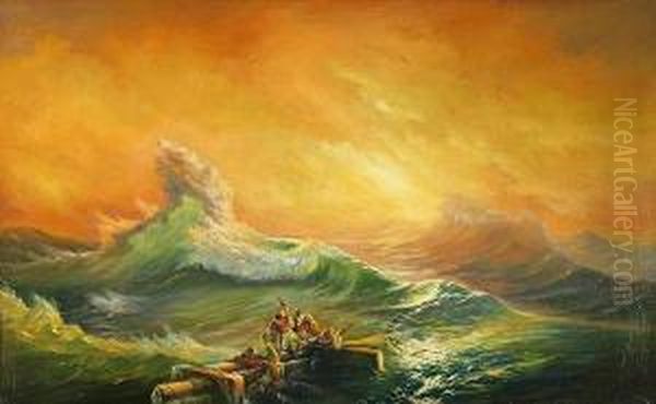 Crashing Wave Oil Painting by Ivan Konstantinovich Aivazovsky