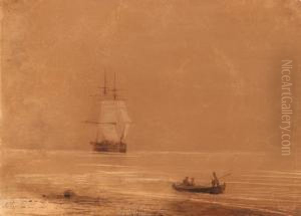 Coming To Shore Oil Painting by Ivan Konstantinovich Aivazovsky