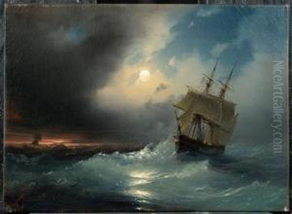 Marine. 1843. Oil Painting by Ivan Konstantinovich Aivazovsky