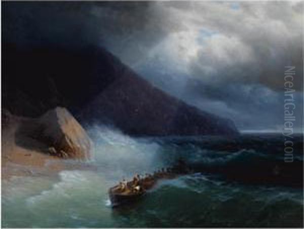 The Survivors Oil Painting by Ivan Konstantinovich Aivazovsky