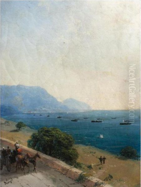 Black Sea Fleet Oil Painting by Ivan Konstantinovich Aivazovsky