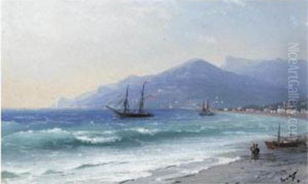 Crimean Coast Oil Painting by Ivan Konstantinovich Aivazovsky