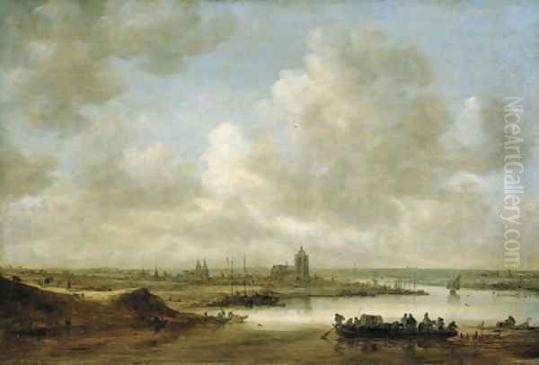 The Rhine at Arnhem 1645 Oil Painting by Jan van Goyen