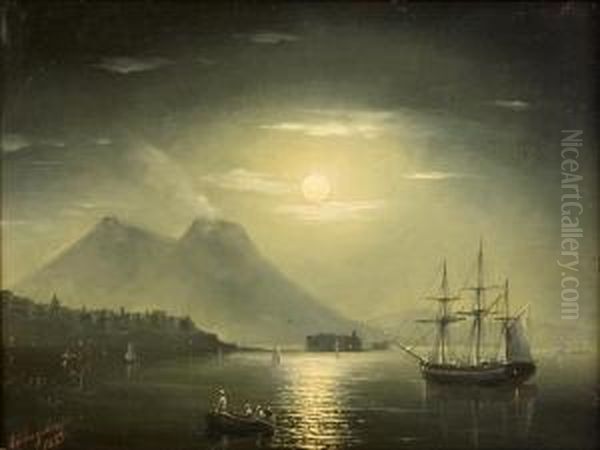 Rannikkokuunvalossa. Oil Painting by Ivan Konstantinovich Aivazovsky