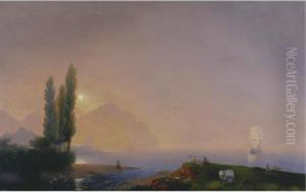 Crimean View Oil Painting by Ivan Konstantinovich Aivazovsky