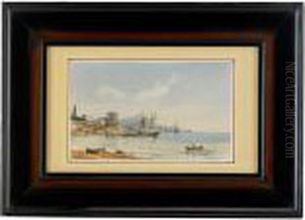 Port Scene Oil Painting by Ivan Konstantinovich Aivazovsky