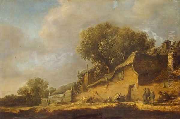 Landscape with a Peasant Cottage Oil Painting by Jan van Goyen