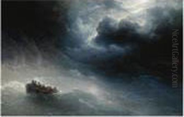 The Wrath Of The Seas Oil Painting by Ivan Konstantinovich Aivazovsky