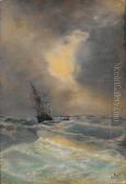 A Perilous Sea Oil Painting by Ivan Konstantinovich Aivazovsky