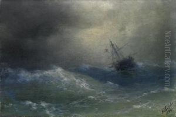 Overleaf Side: Oil Painting by Ivan Konstantinovich Aivazovsky