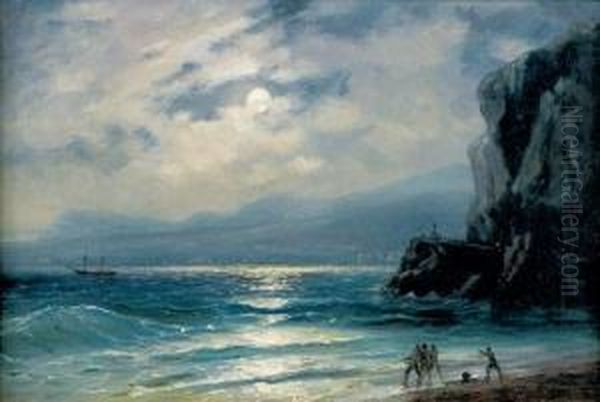 Pecheurs Au Crepuscule Oil Painting by Ivan Konstantinovich Aivazovsky