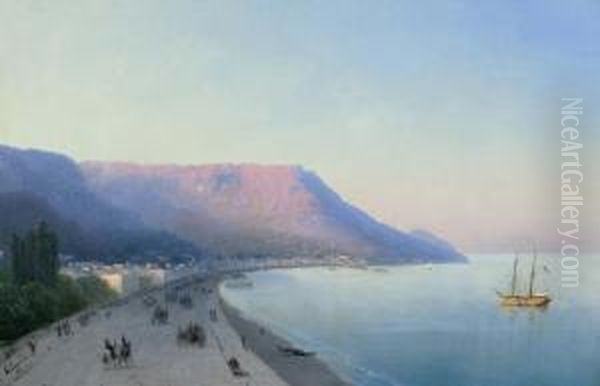 Ansicht Von Yalta. 1895. Oil Painting by Ivan Konstantinovich Aivazovsky