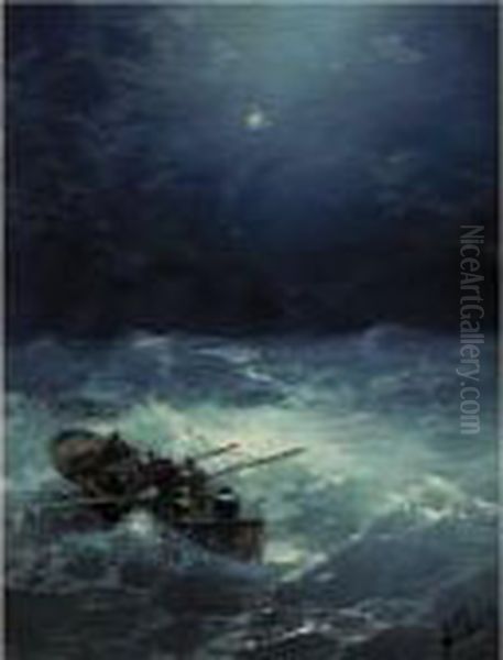 High Seas Oil Painting by Ivan Konstantinovich Aivazovsky