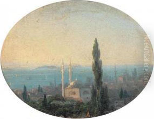 View Over Istanbul Oil Painting by Ivan Konstantinovich Aivazovsky