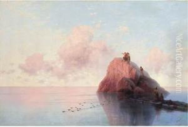 Dawn At Sea Oil Painting by Ivan Konstantinovich Aivazovsky