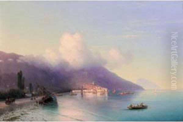 View Of Yalta Oil Painting by Ivan Konstantinovich Aivazovsky